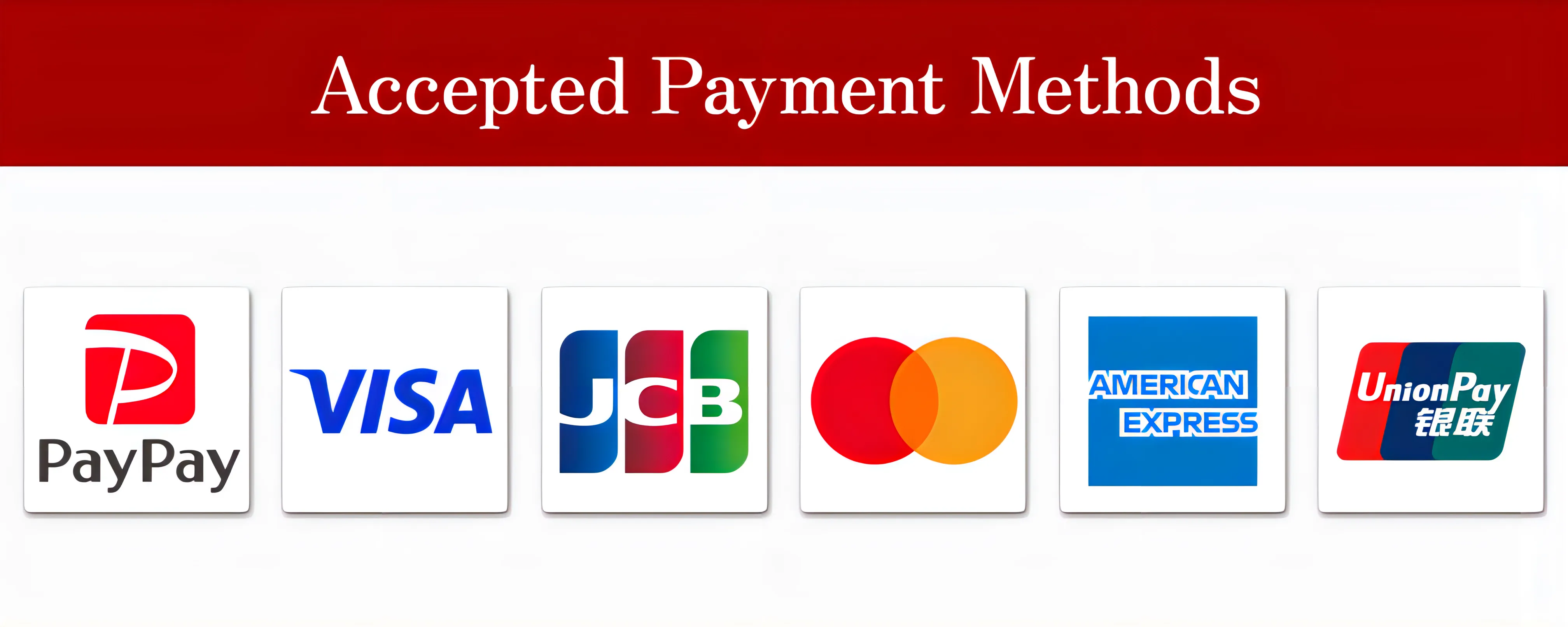 Accepted Payment Methods